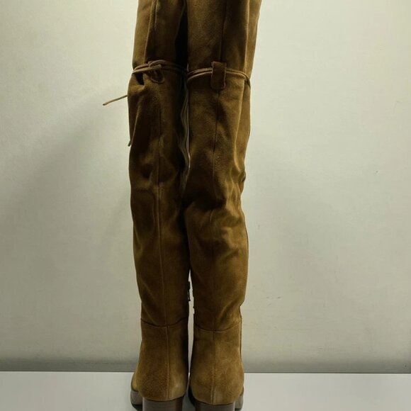 NEW FREE PEOPLE Echo Over-the-Knee Boots – Brown Size 9 – High Heel Platform - Picture 6 of 15